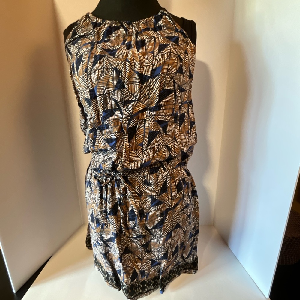 Promod Black Tan Halter Sundress Mini